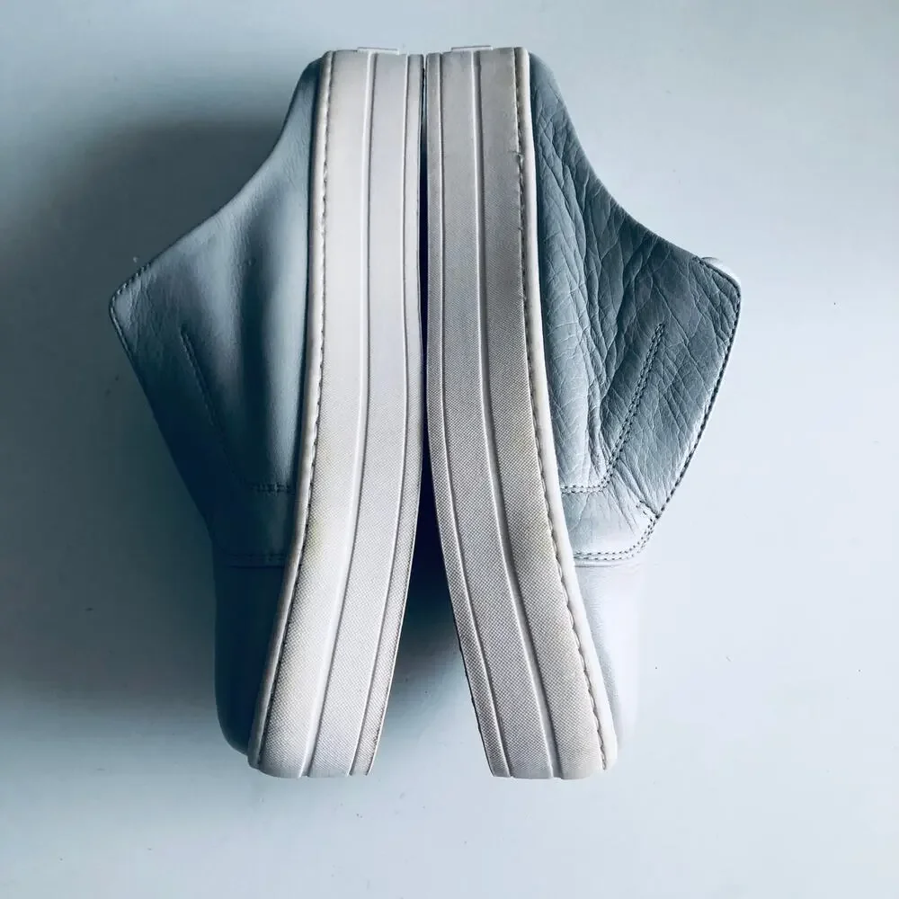 J Slides 'Alara' Women's  8 Slip On Sneaker Mule Gray Leather Clog Slide